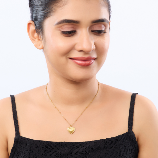 Retro Eye Heart Medallion Necklace