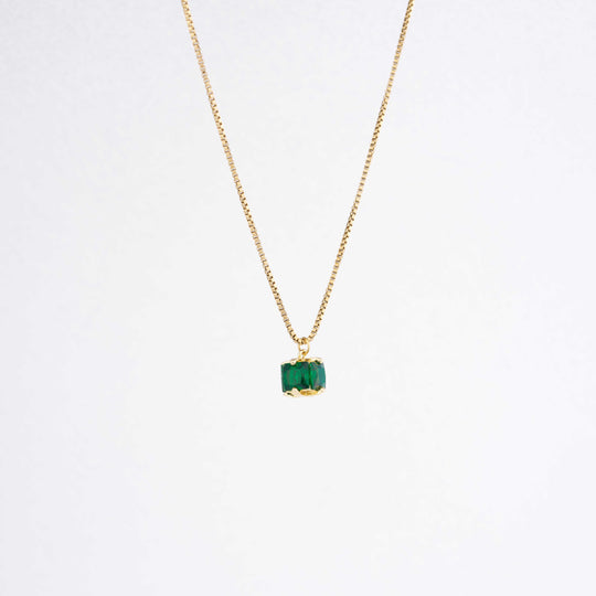 Retro Geometric Gold Pendant Necklace