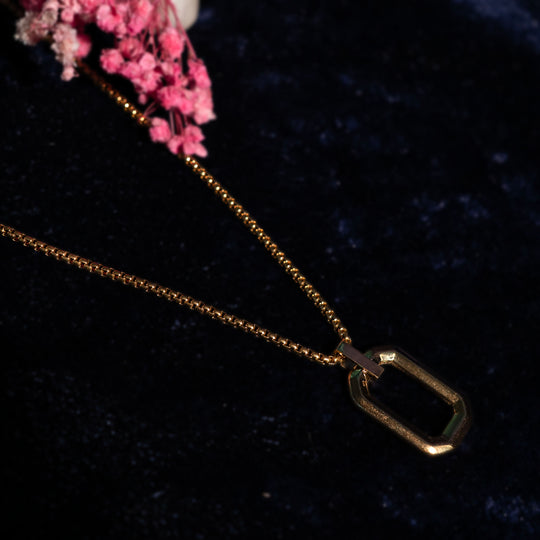 Rectangle Classic Pendant Necklace