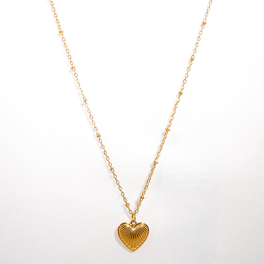 Retro Eye Heart Medallion Necklace