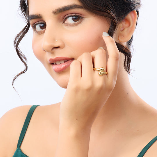 Abstract Oro Band Ring