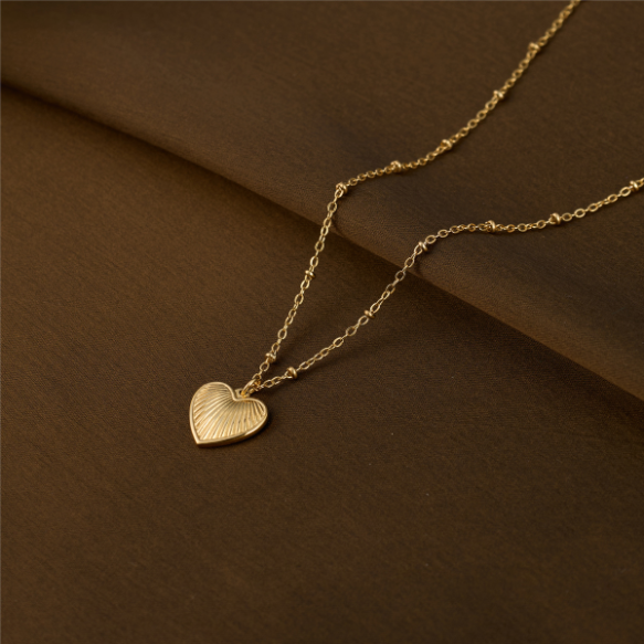 Retro Eye Heart Medallion Necklace