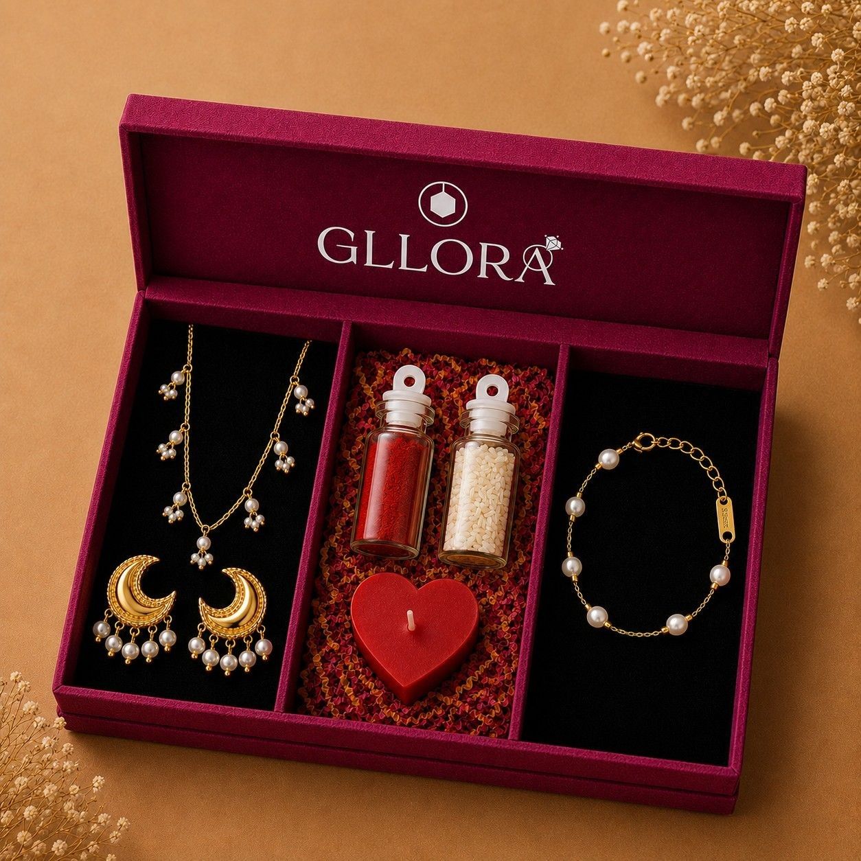 Rakhi Gift Hamper Pearl Cascade