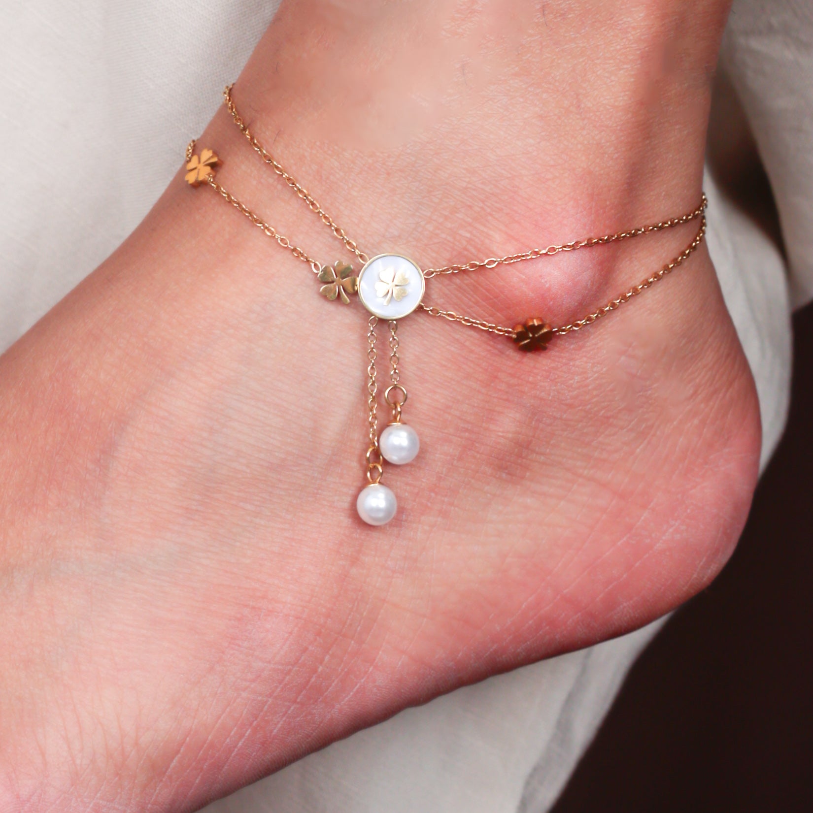 Celeste Gold Charm Anklet