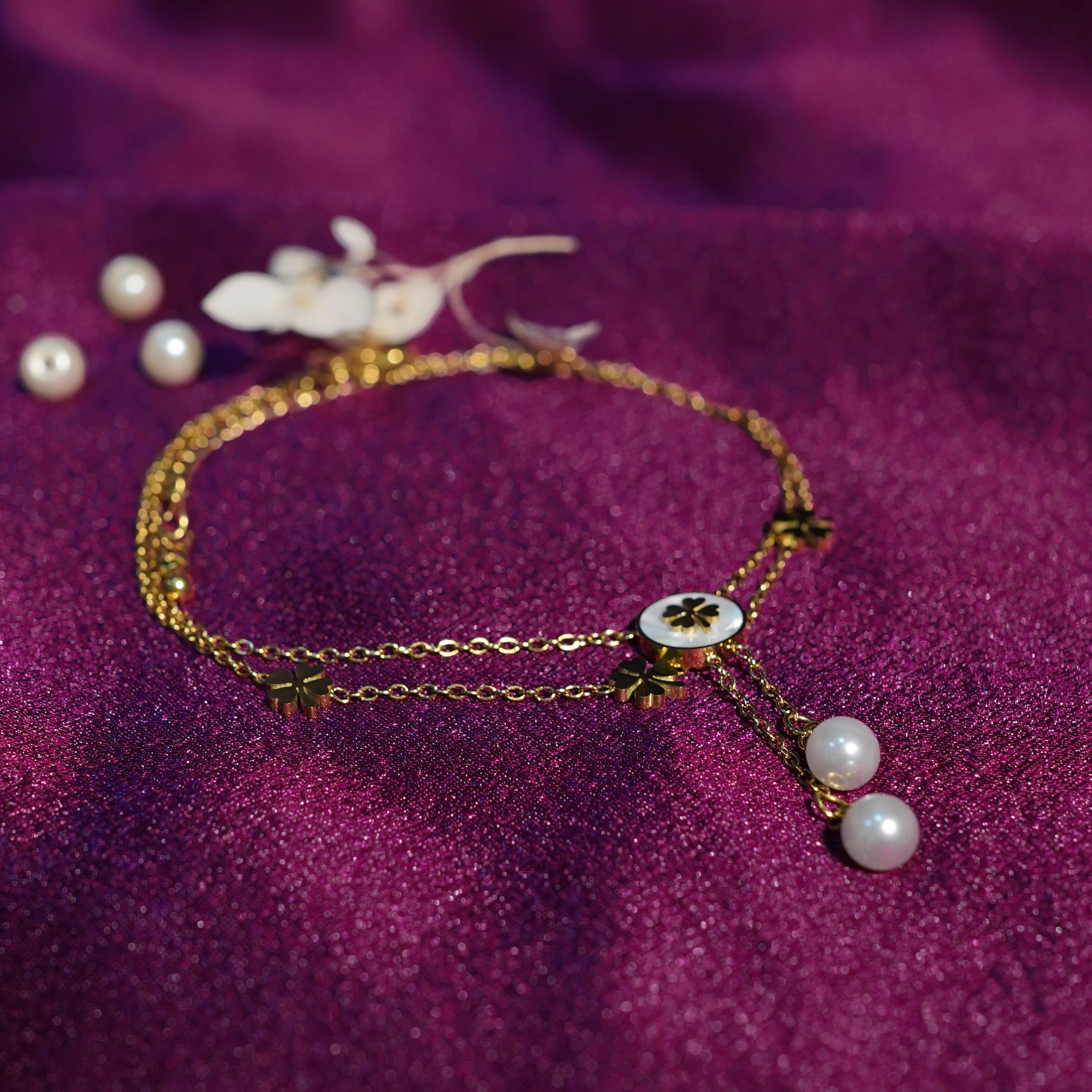 Celeste Gold Charm Anklet