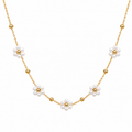 Gilded Perianth Strand Necklace