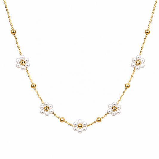 Gilded Perianth Strand Necklace