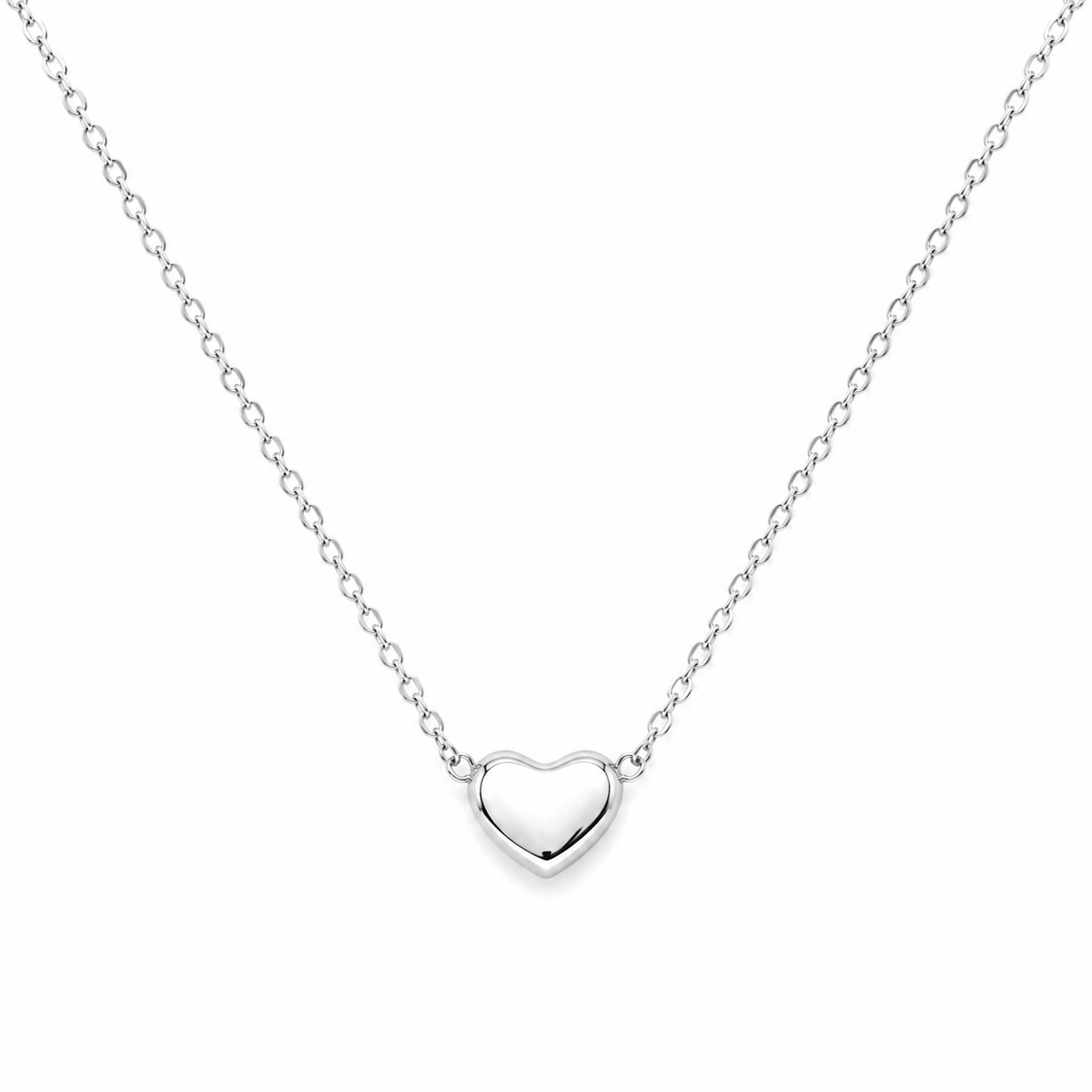 Silver Heart Pendant Necklace