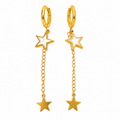 Double Star Chain Drop Earrings