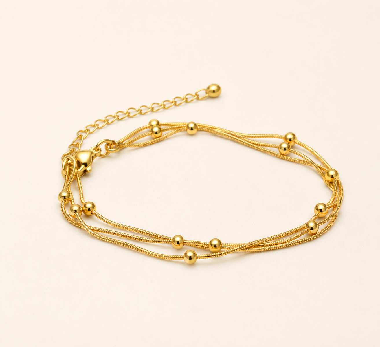 Retro Wave Gold Bracelet