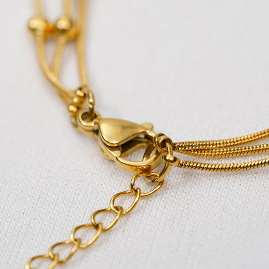 Retro Wave Gold Bracelet