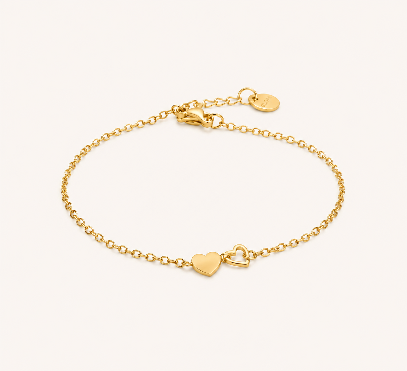 Heart Charm Minimal Bracelet