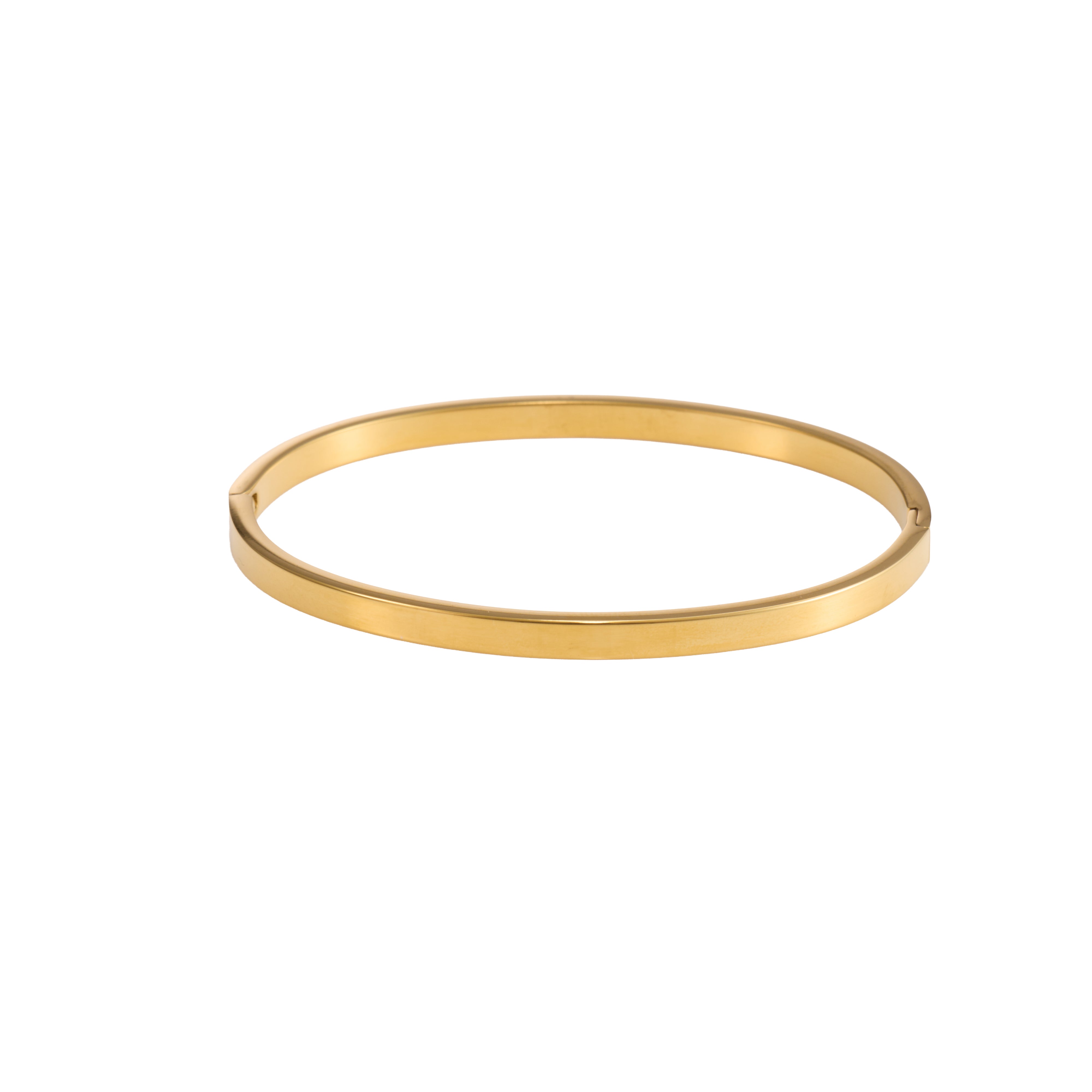 Classic Radiance Solid Gold Bangle