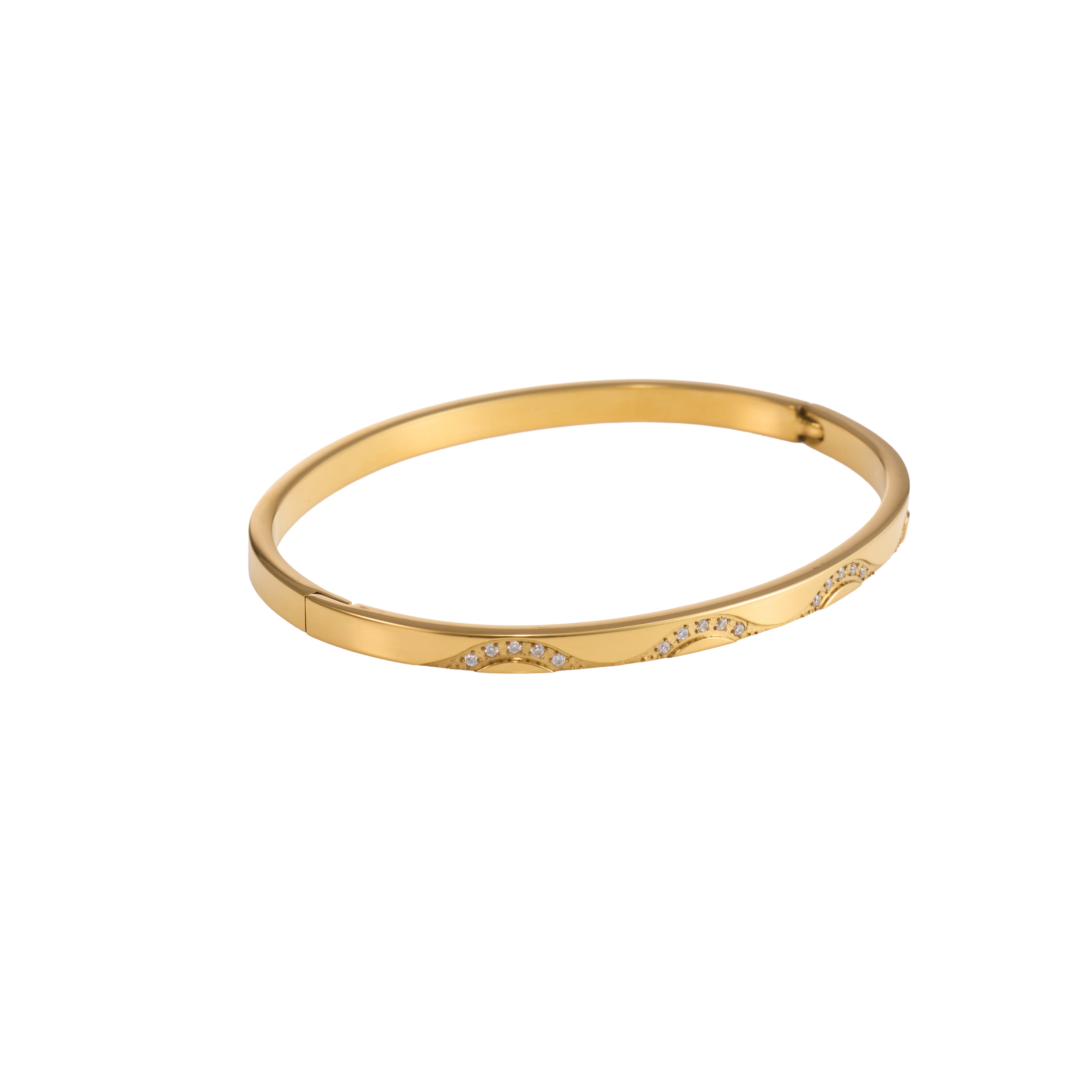 Classic Radiance Solid Gold Bangle
