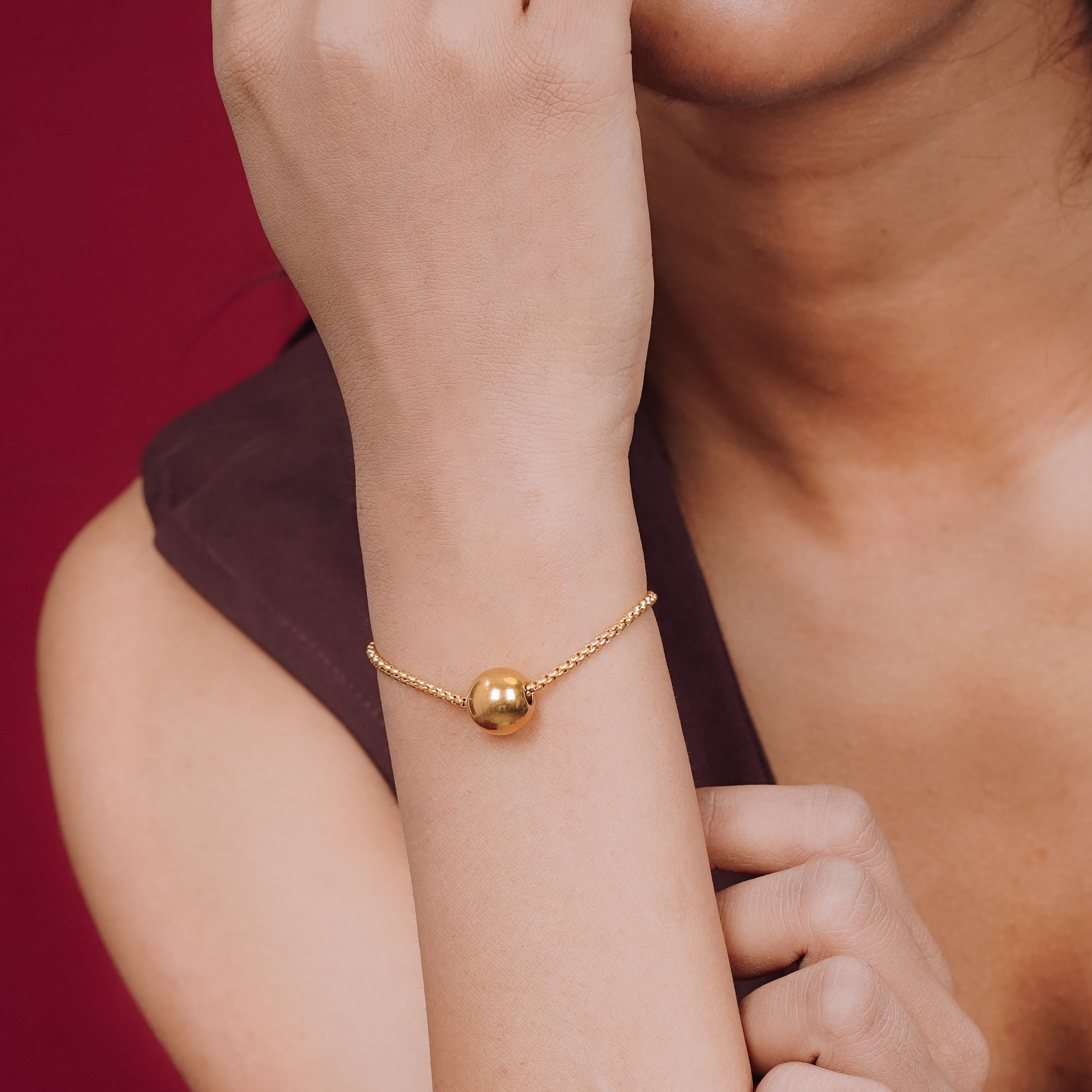 Aurelia Gold Bead Chain Bracelet