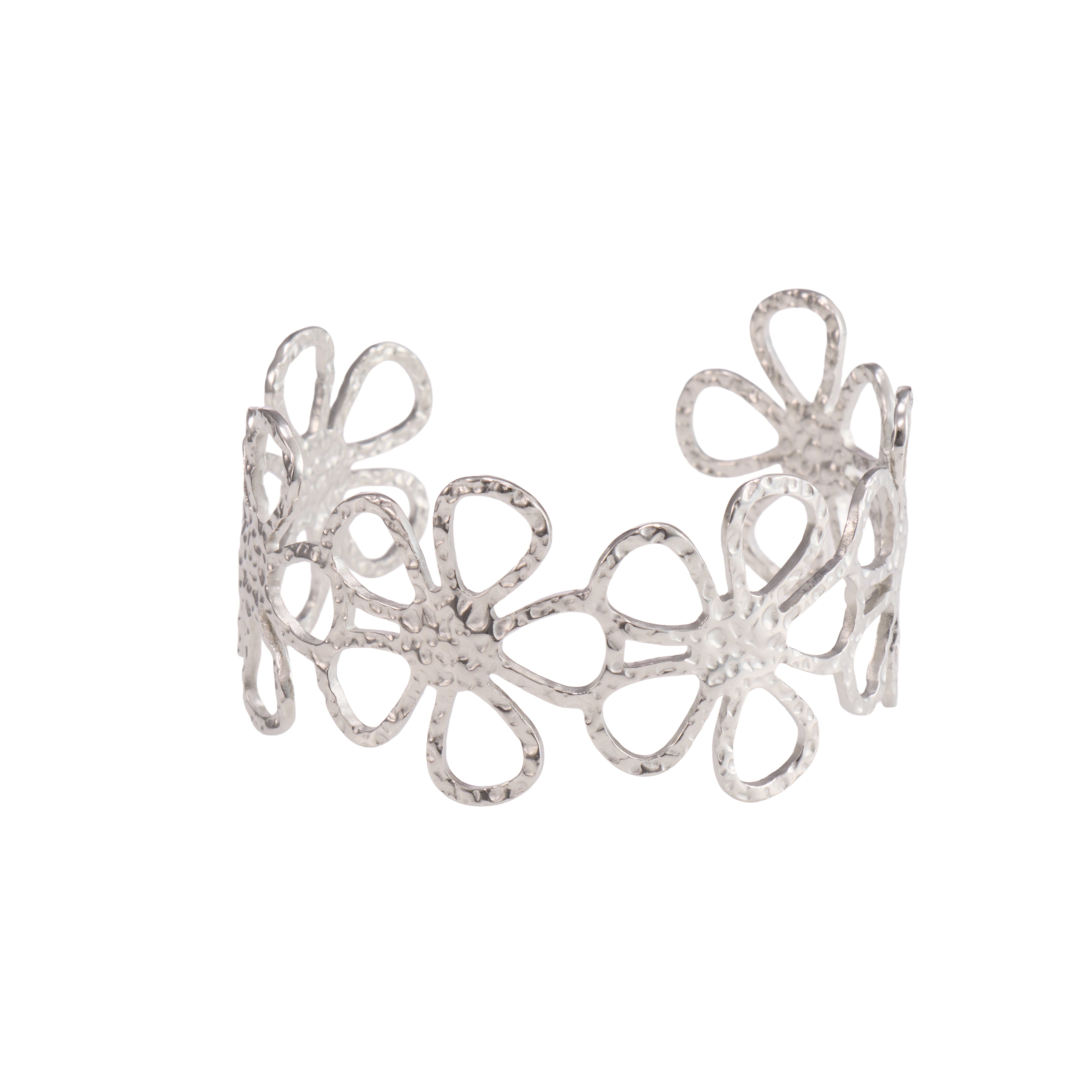 Floral Open Cuff Bracelet