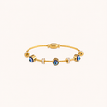 Zircon Evil Eye Gold Bracelet