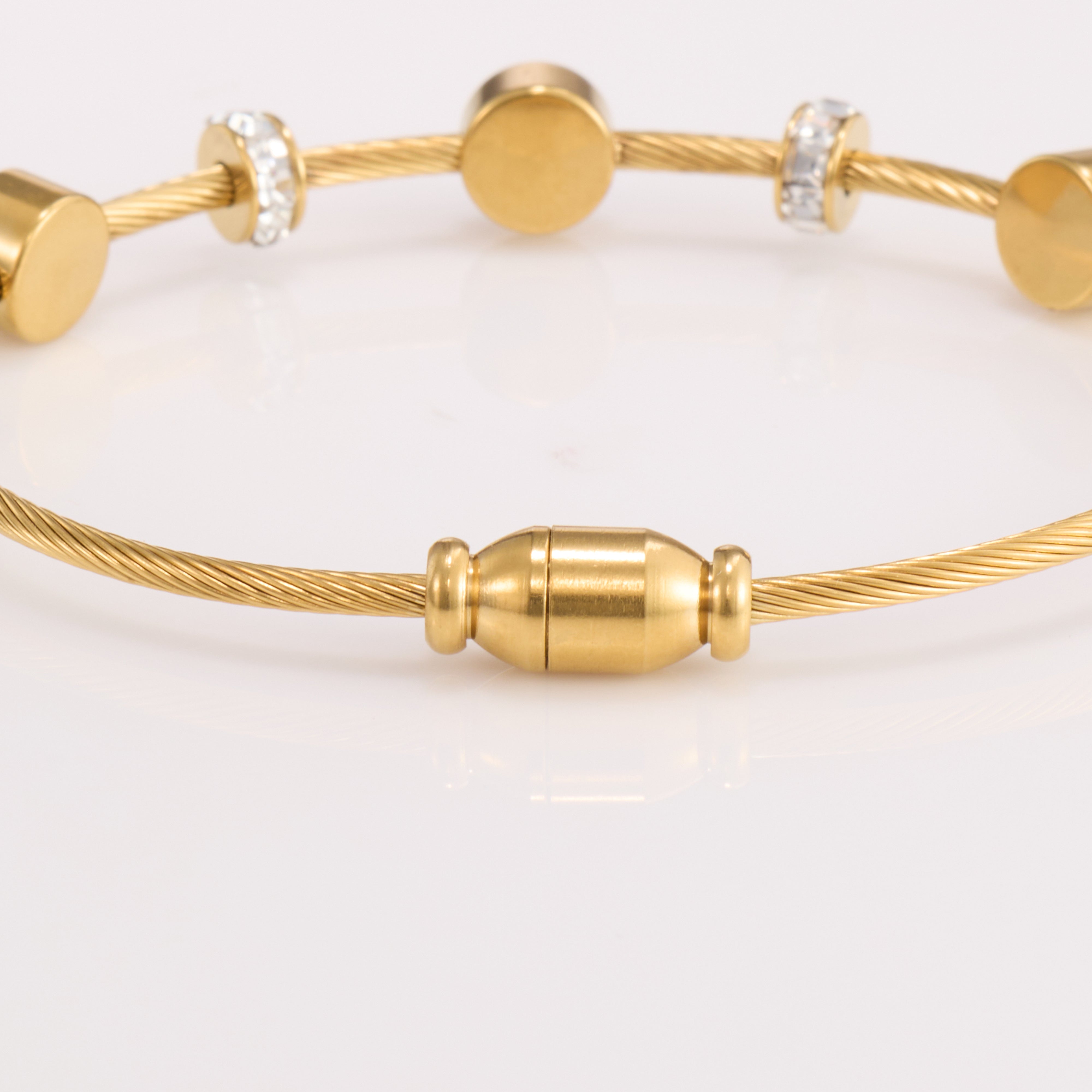 Zircon Evil Eye Gold Bracelet