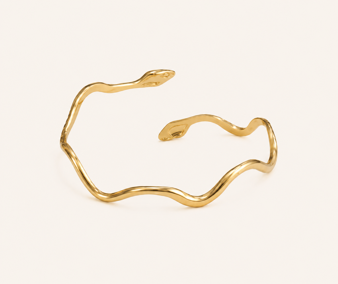 Retro Snake Gold Bangle