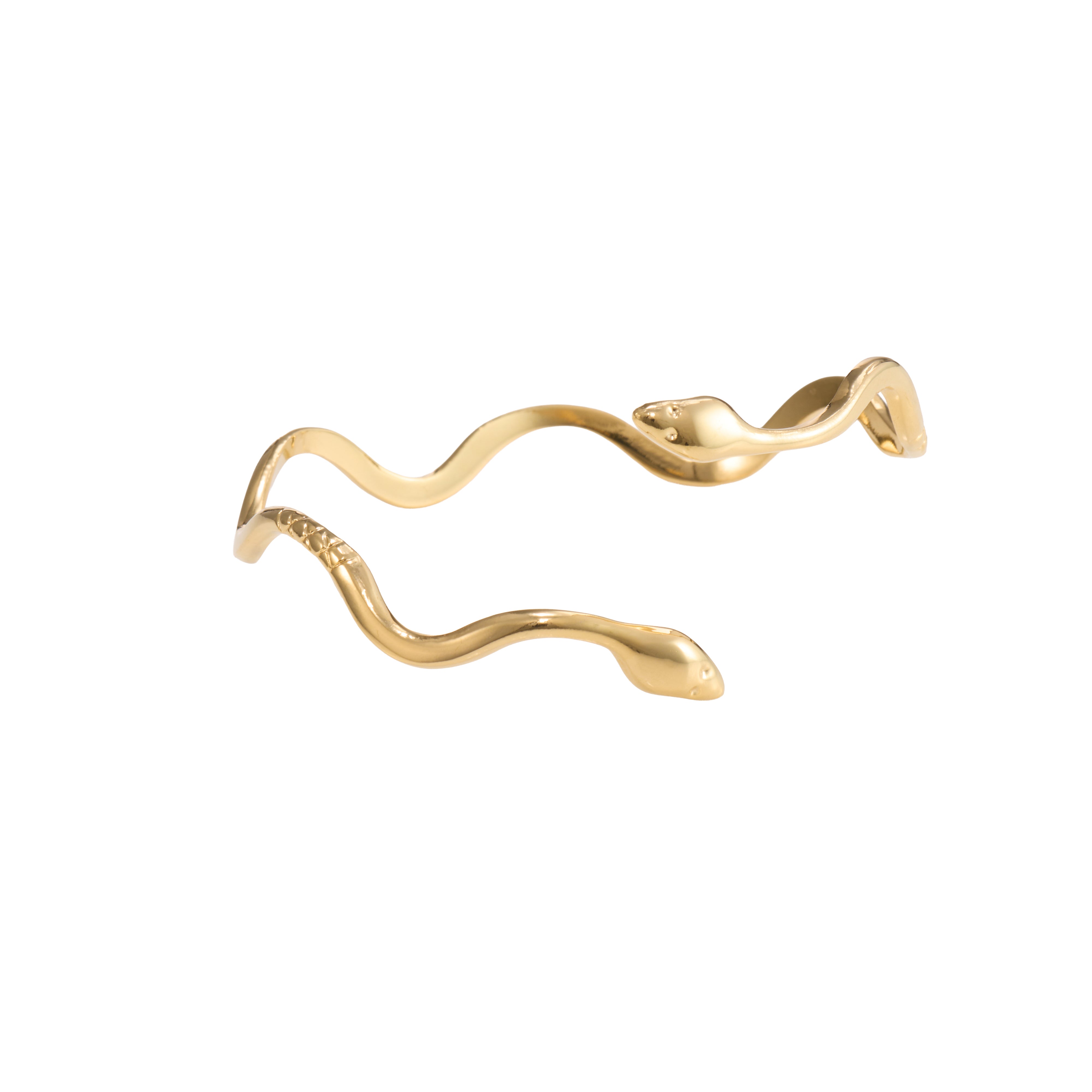 Retro Snake Gold Bangle