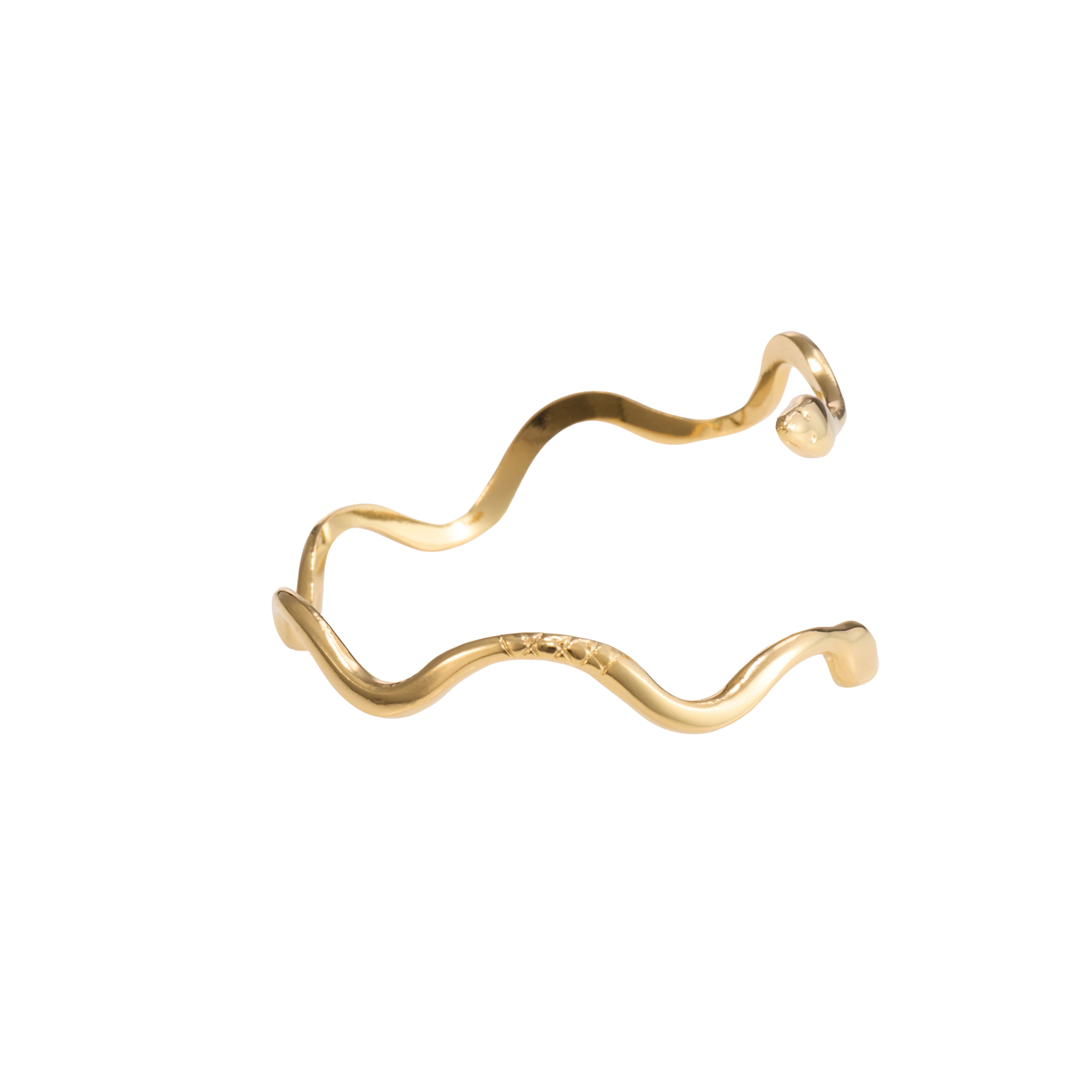 Retro Snake Gold Bangle