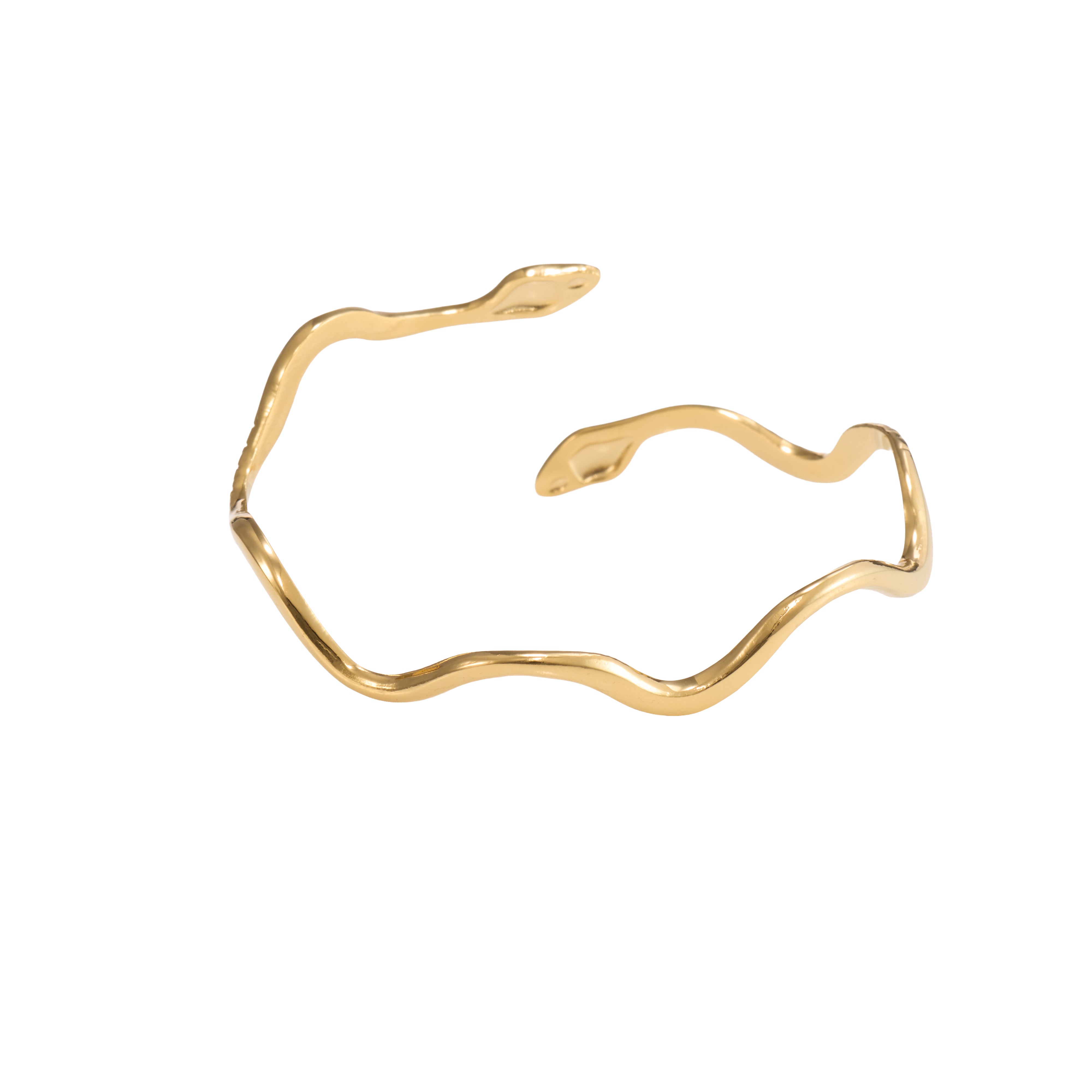 Retro Snake Gold Bangle