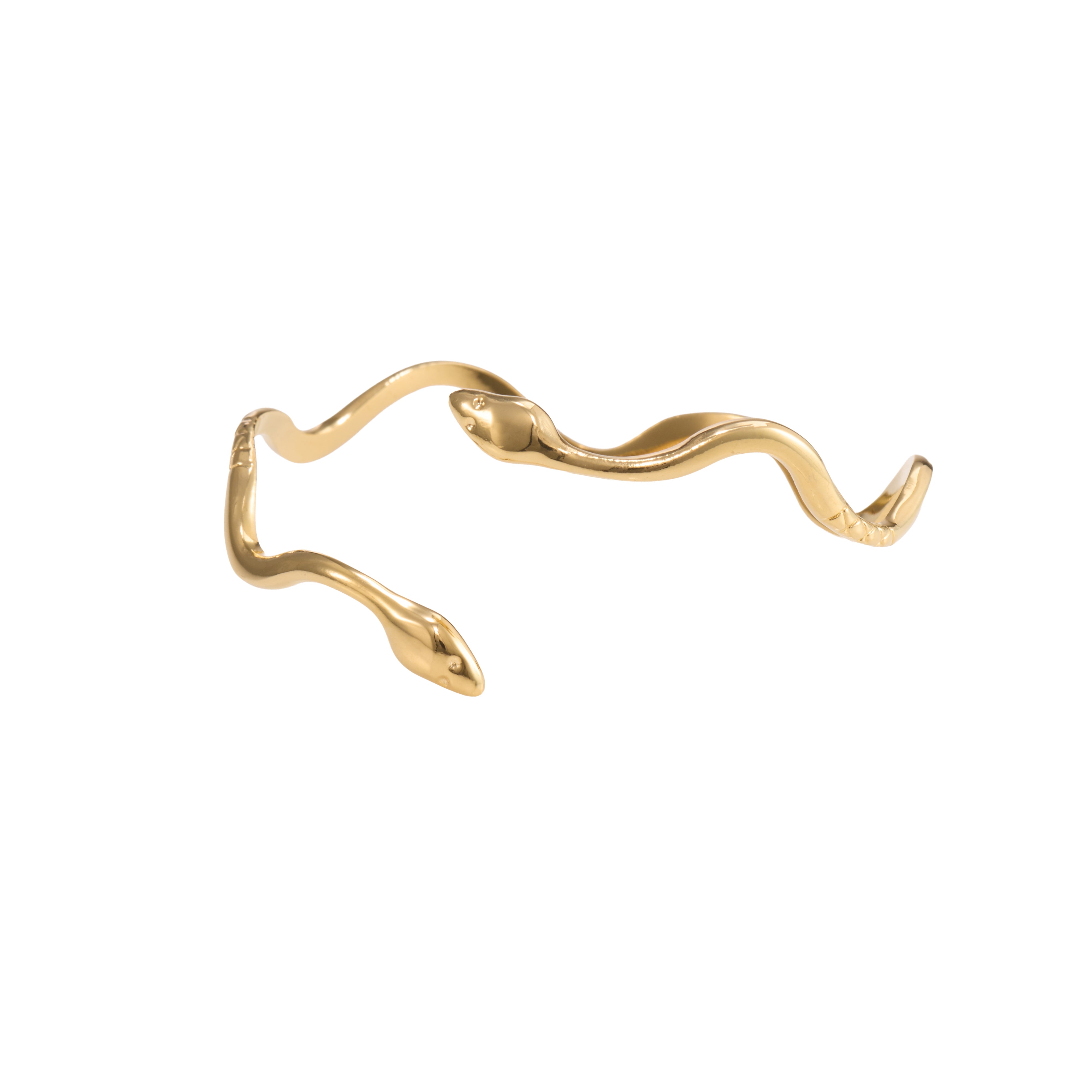 Retro Snake Gold Bangle