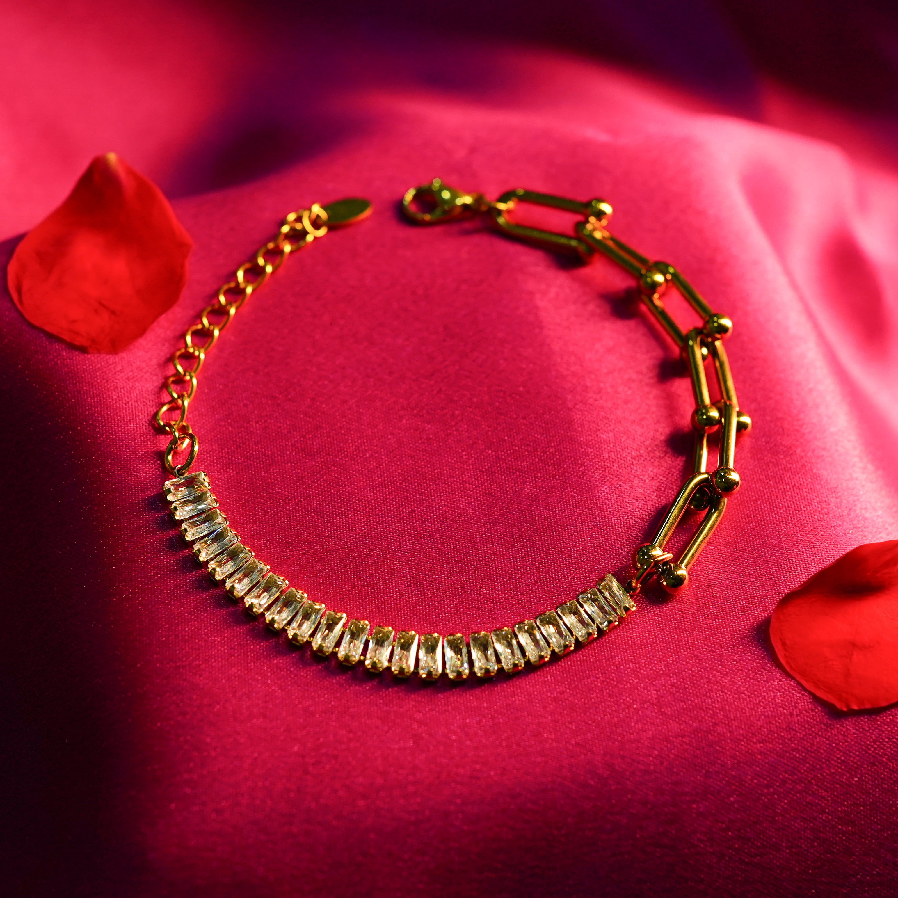 Minimal Baguette Crystal Bracelet