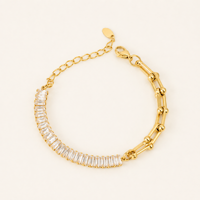 Minimal Baguette Crystal Bracelet
