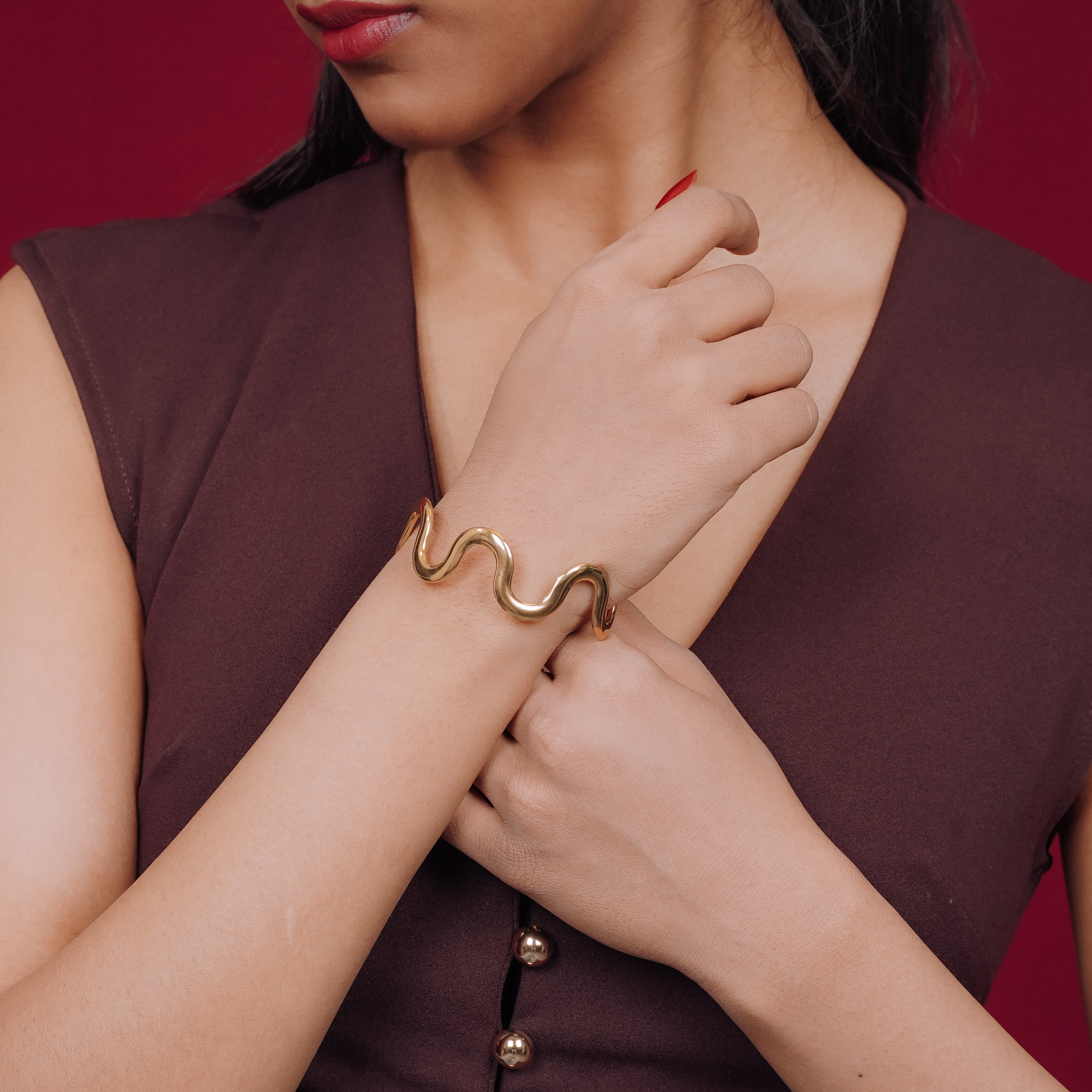 Elixa Waveform Open Bangle
