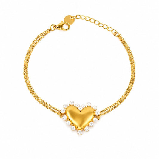 Rakhi Gift Hamper Pearl Heart Combo