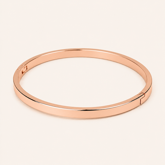 Minimal Rose Gold Bangle