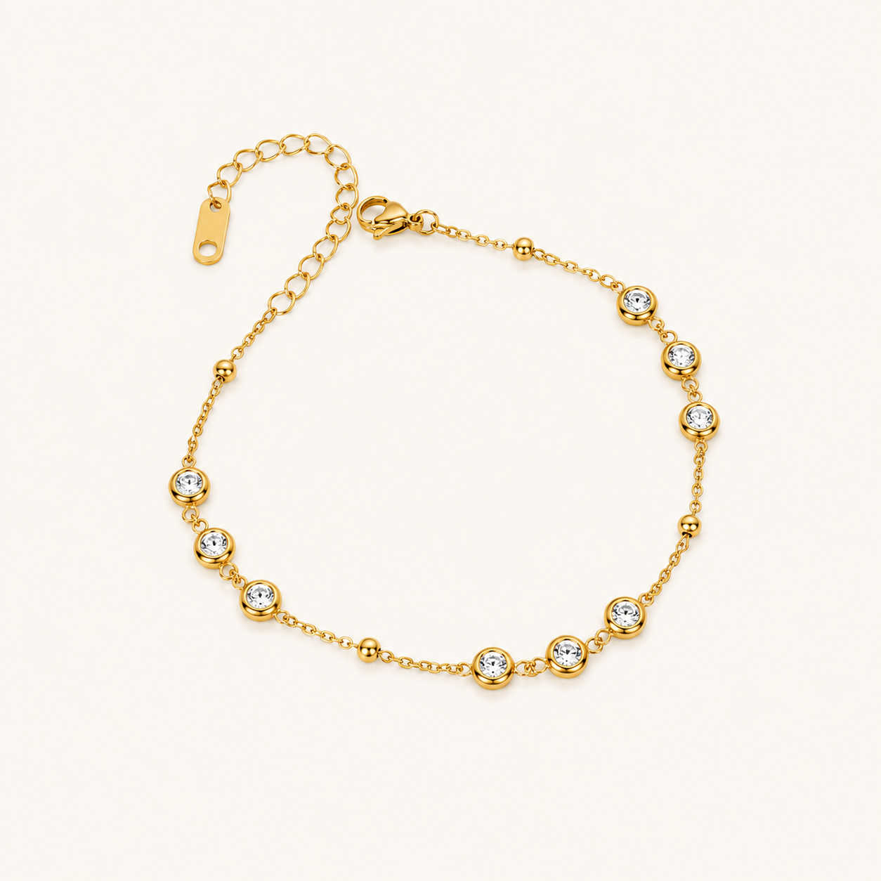 Minimal Stone Chain Bracelet
