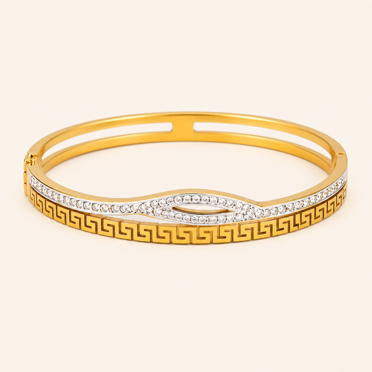 Zenvy Greca Luxe Crystal Bangle