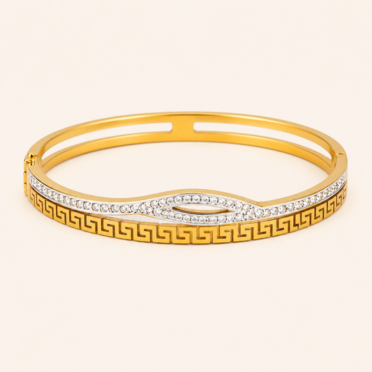 Zenvy Greca Luxe Crystal Bangle