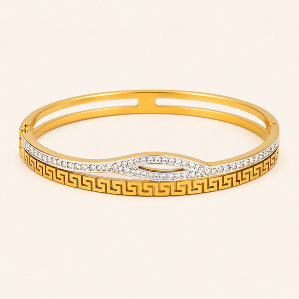 Zenvy Greca Luxe Crystal Bangle– Gllora