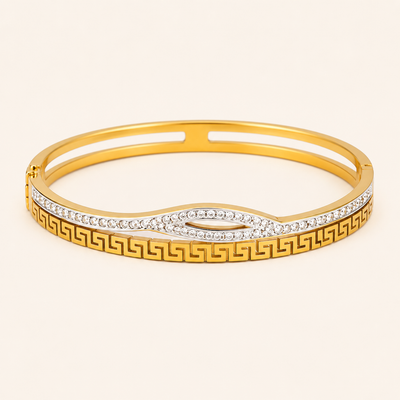 Zenvy Greca Luxe Crystal Bangle
