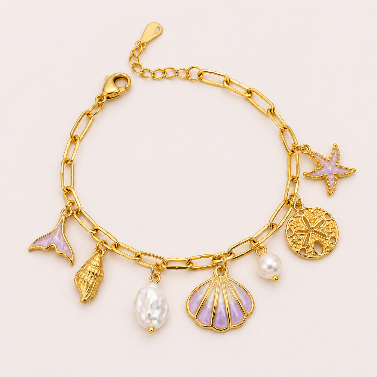 Golden Sea Charm Bracelet