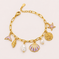 Golden Sea Charm Bracelet