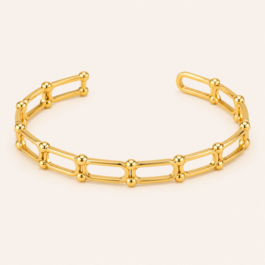 Golden Edge Link Bracelet