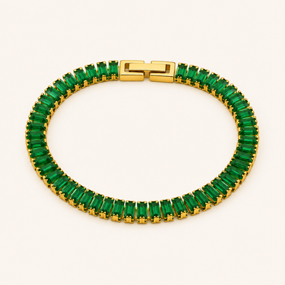 Emerald Crystal Tennis Bracelet