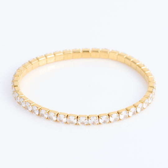 Crystal Tennis Gold Bracelet