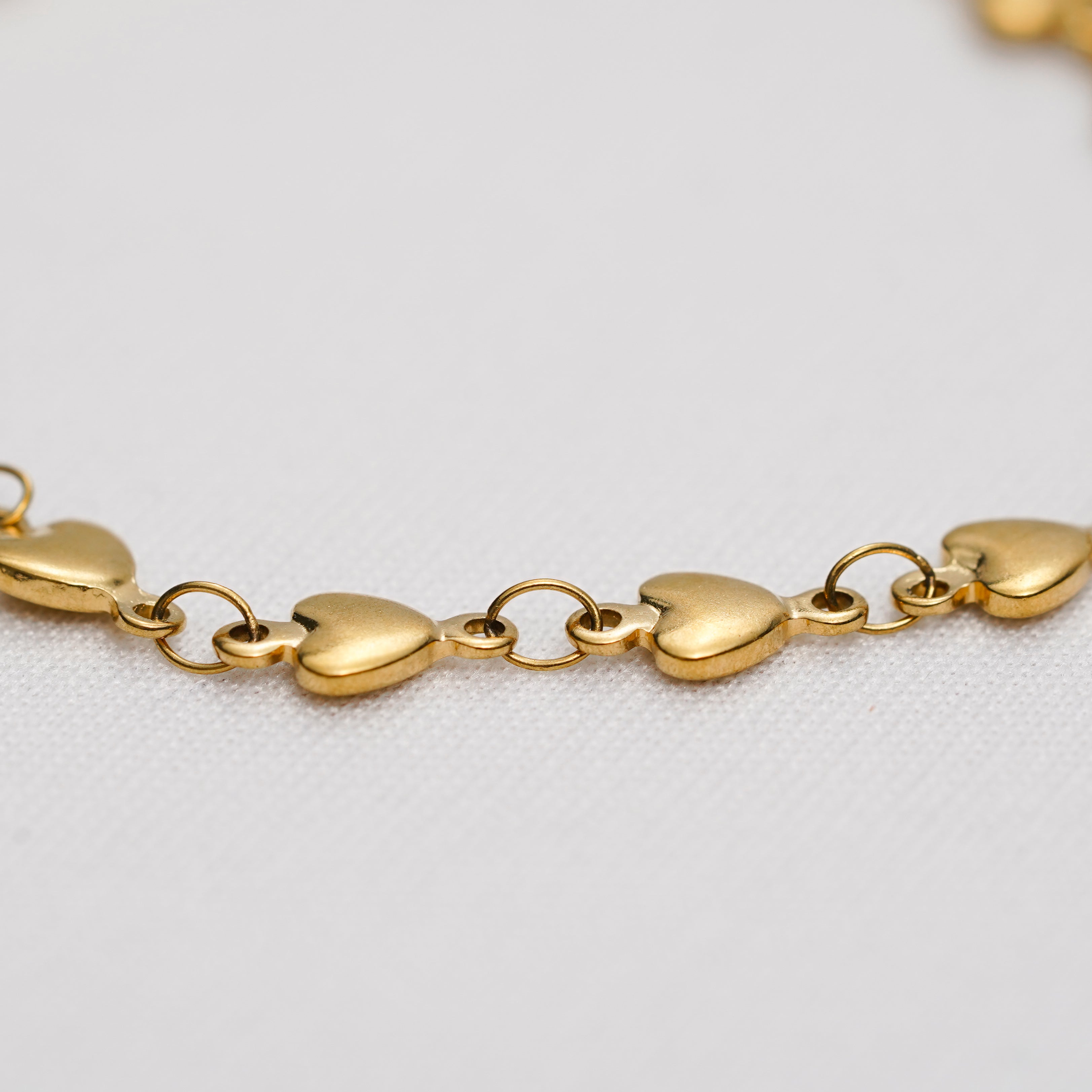 Gold-Toned Heart-Link Bracelet
