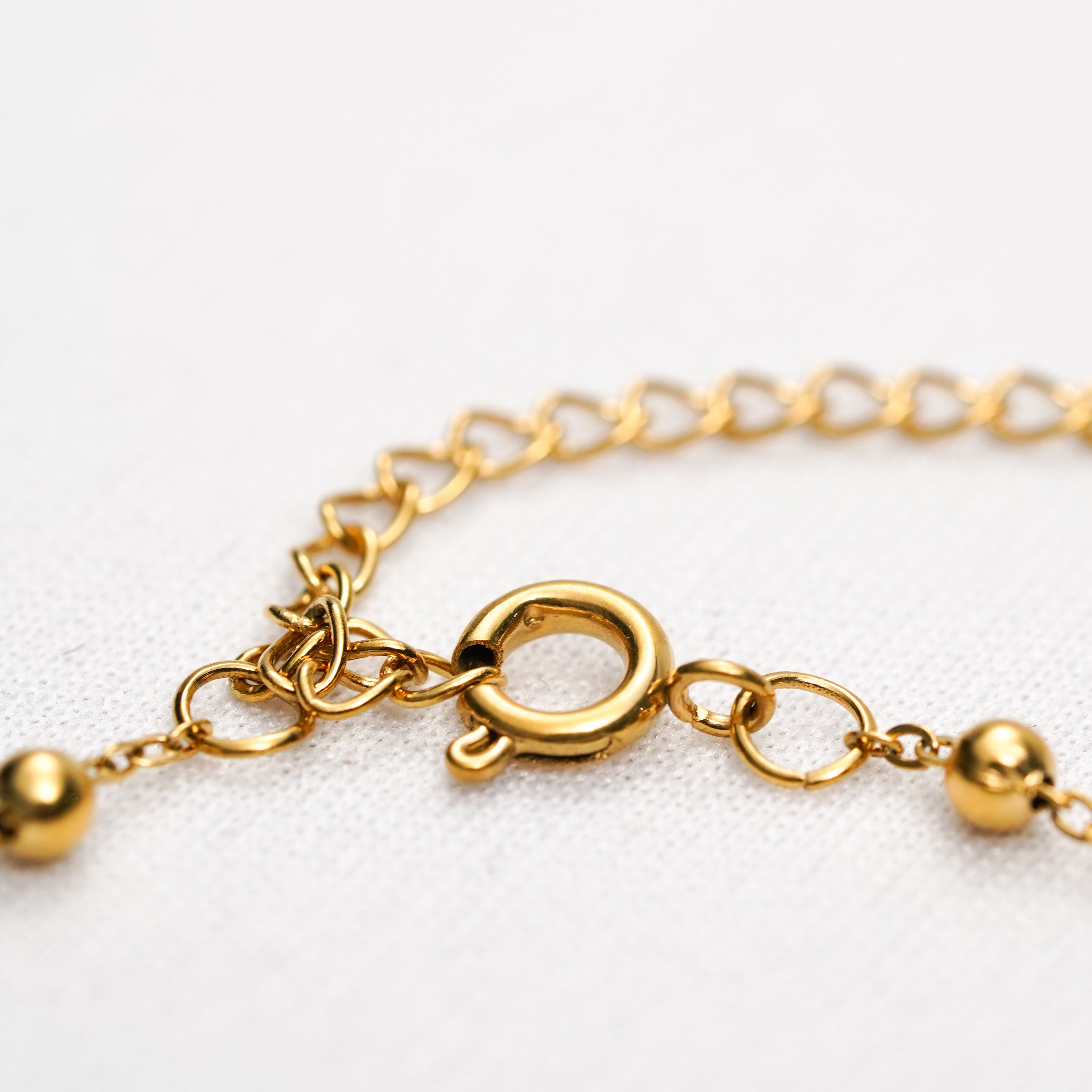 Floral Pearl Charm Bracelet