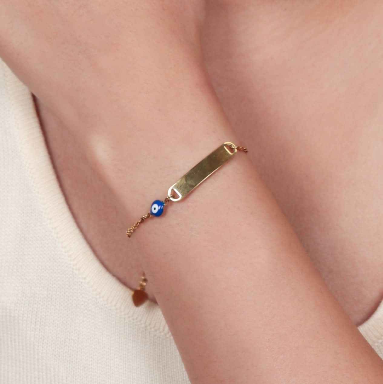 Blue Evil Eye Charm Bracelet