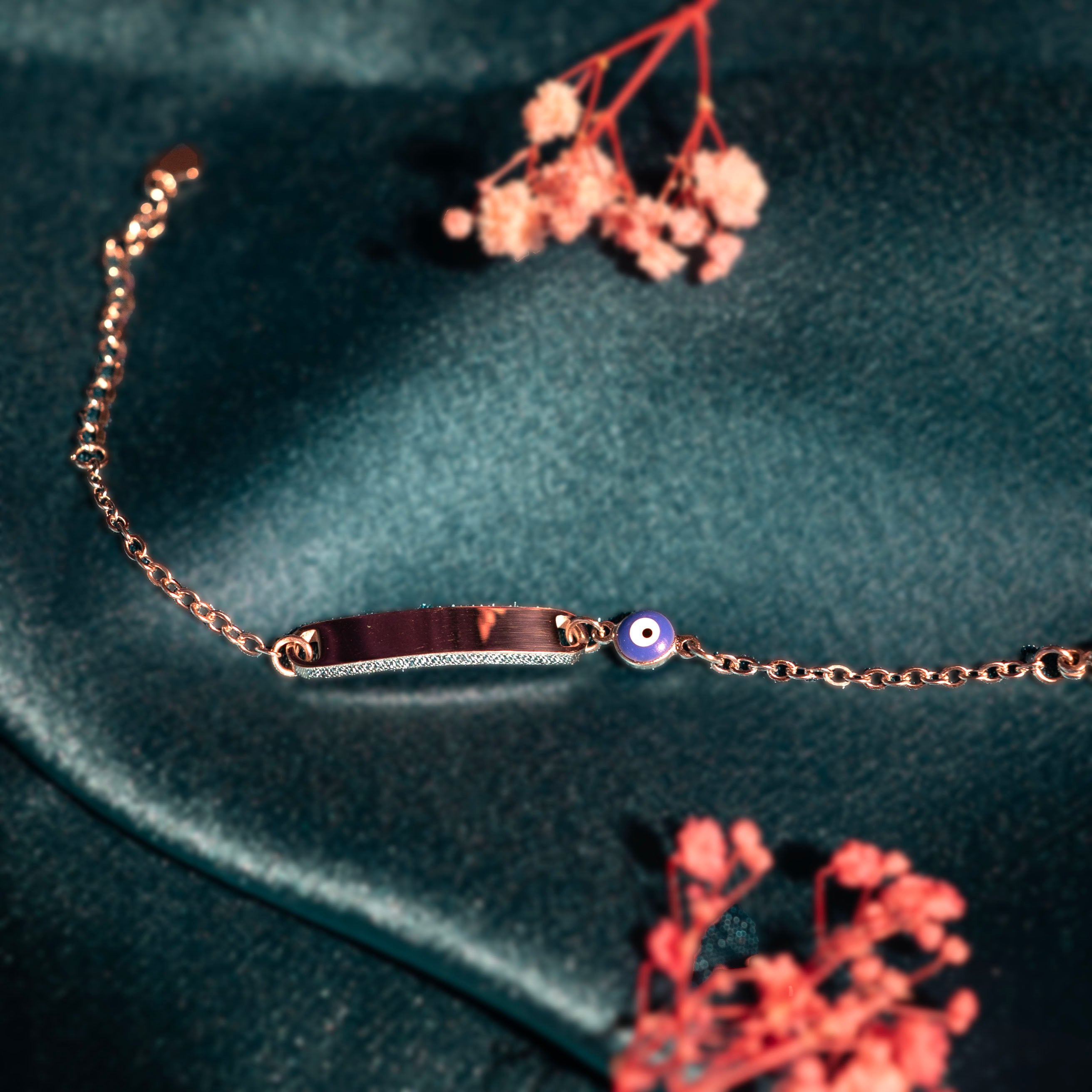 Blue Evil Eye Charm Bracelet