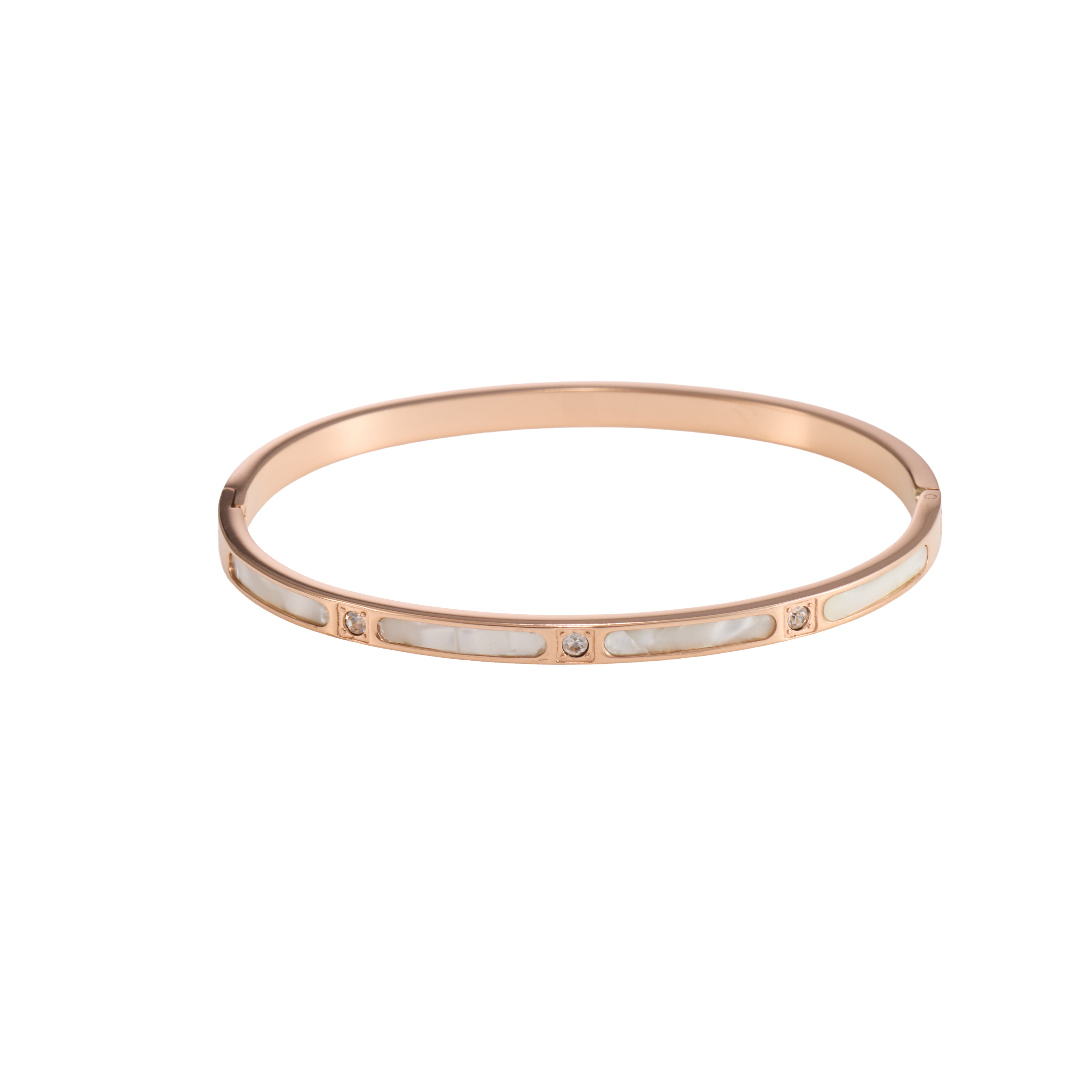 Architectural Shell Inlay Bangle