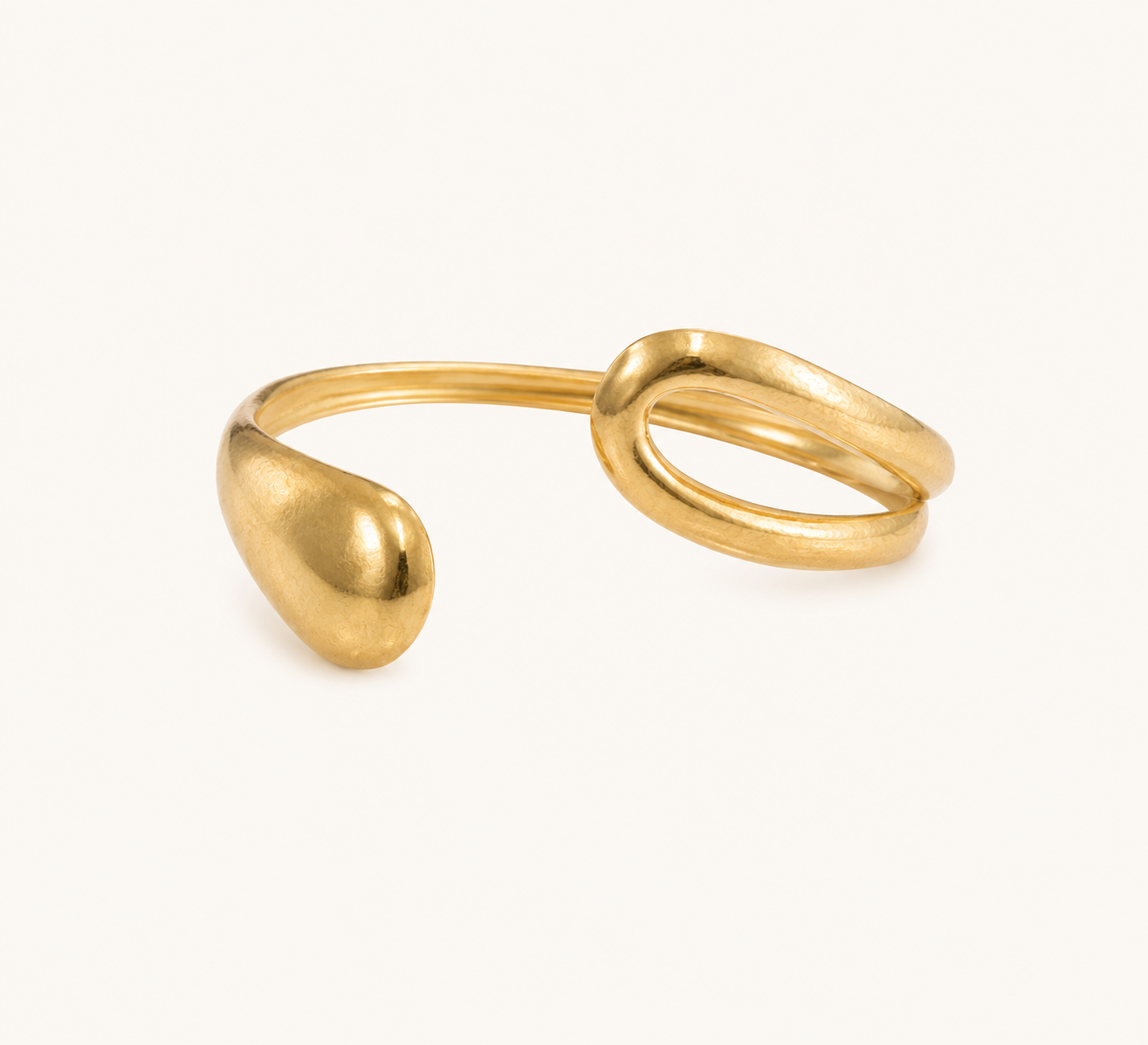 Hammered Texture Open Bracelet