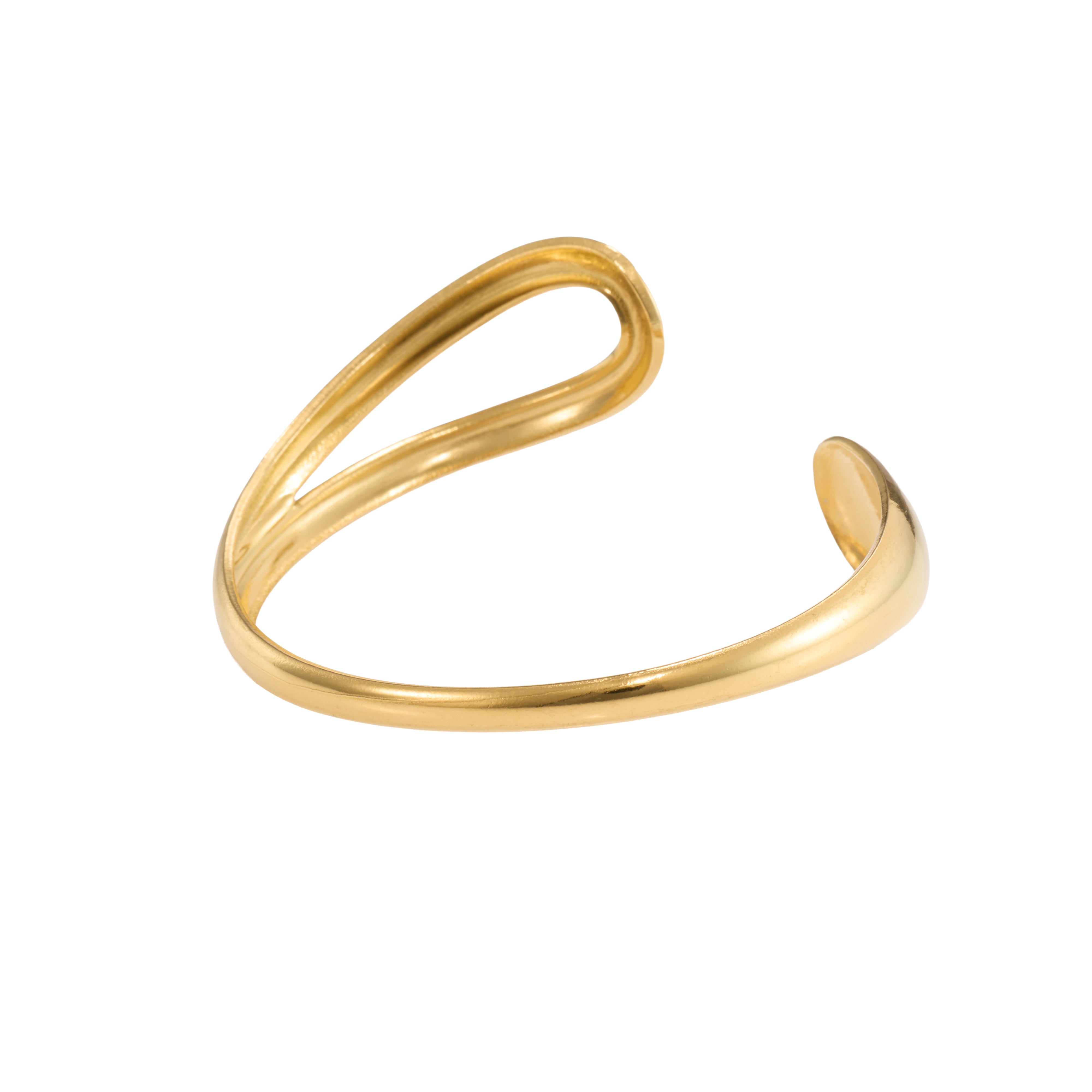 Hammered Texture Open Bracelet