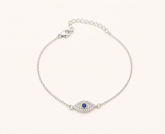 Evil Eye Sparkle Charm Bracelet